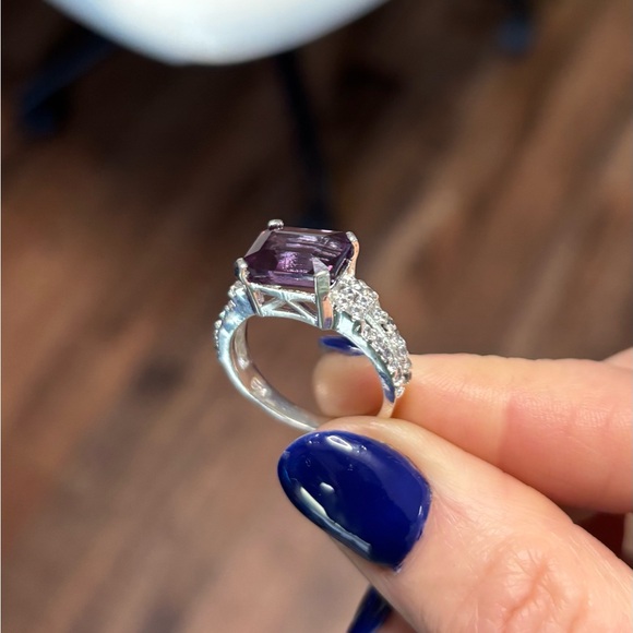 Natural Alexandrite 6.99ct AGI certified Ring Sz 9 in 925 Sterling Silver - Picture 6 of 13